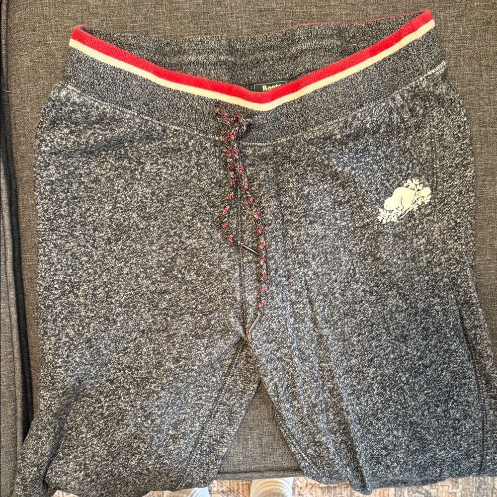 Gray Sweatpants with Red Accents